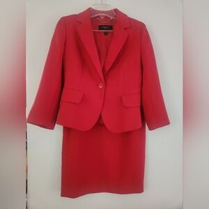 Max Mara Week End Skirt Suit Set Blazer & Skirt Red